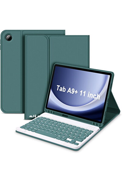 m.tk moveteck Samsung Galaxy Tab A9 + Plus 11 inç SM-X210 Bluetooth Klavyeli KlavyeLİ Kılıf Türkçe Q