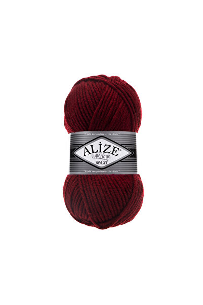 Alize Alize Superlana Maxi 57 Claret Red - 5 Pieces