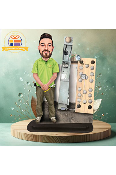 3D Hediye Dünyası Elektrik mühendisi karikatürü elektirikçi karikatürü biblo ...