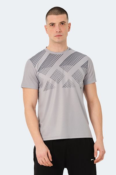 Slazenger Γκρι ΚΟΚΚΙΝΟ ανδρικό μπλουζάκι