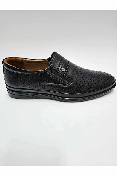 Pabuç Men's Summer Leather Laced - Shoes Genuine Perforated Shoes