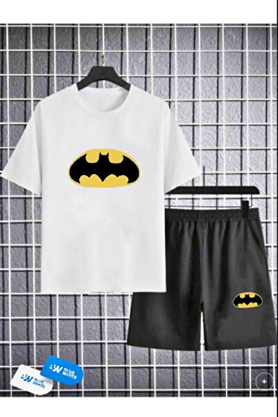 FRİENDS KİDS Set tricou-pantaloni scurti cu imprimeu „BATMAN” pentru fete/băieți