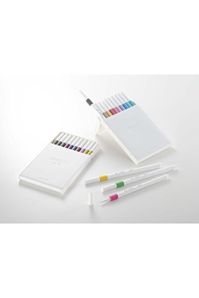 Uni Uniball Emott 0.4mm 10'Lu Acrylic Tip Drawing Pen Set / Pem-Sy-10C-No:3