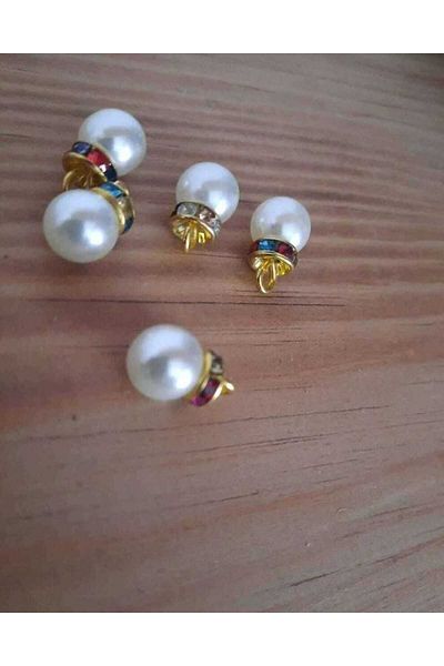 Beyna COLORED CRYSTAL STONE PEARL BUTTON 10 MM 1 PACK 10 PIECES