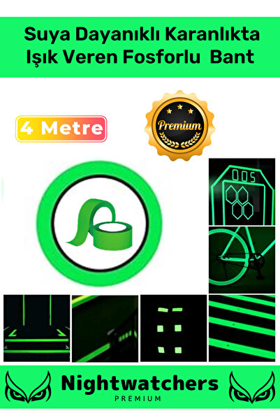 Genel Markalar Özel Karanlıkta Işık Veren Yansıyan 4 Metre Fosforlu Yeşil Şer...