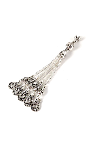 Selderesi 5 Adet Kapaması Takılı 5 Dallı Mikron Kaplama Tesbih Püskülü Beş dallı