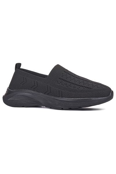 Nstil Balerini de damă din tricotaje negre - Pantofi flexibili, respirabili, cu model confortabil și ușor 01
