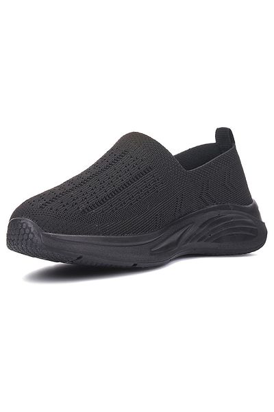 Nstil Balerini de damă din tricotaje negre - Pantofi flexibili, respirabili, cu model confortabil și ușor 01