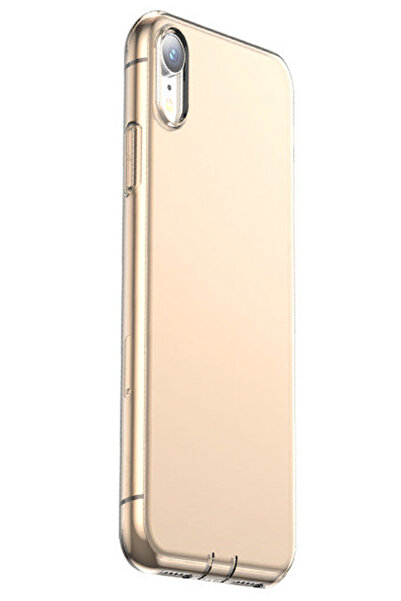 Fibaks iPhone Xr Compatible Transparent Ultra Thin Colorful Cover Case with Stopper Simple