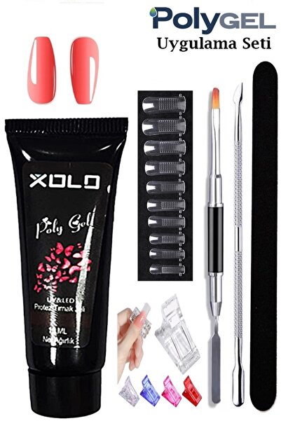 xolo Poligel Kalıcı Oje Uygulama Seti 7 Parça Trend Renkler Oje Polijel Akril...