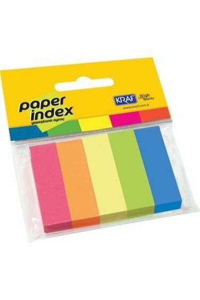 KRAF Hârtie Index 15 X 50 Mm 5 Culori 100 Foi