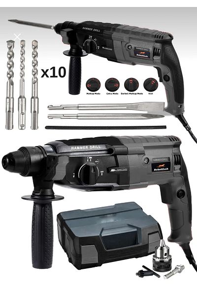 Rebellisch Germany Screwdriver Crysler Series Drill 10400WF 12J Copper Winding Breaker Perforator Hilti Set With X10 Bits