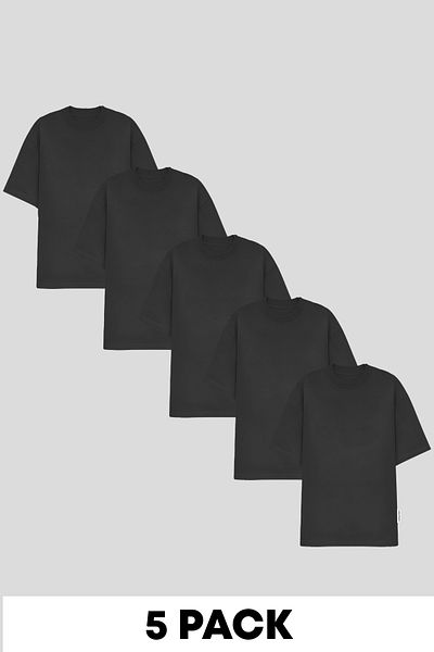 King Brothers Μπλουζάκι Crew Neck Oversize Basic 5 Pack