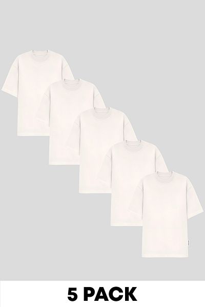 King Brothers Tricou de bază cu decolteu roșu, cu croiala standard, Cantitate