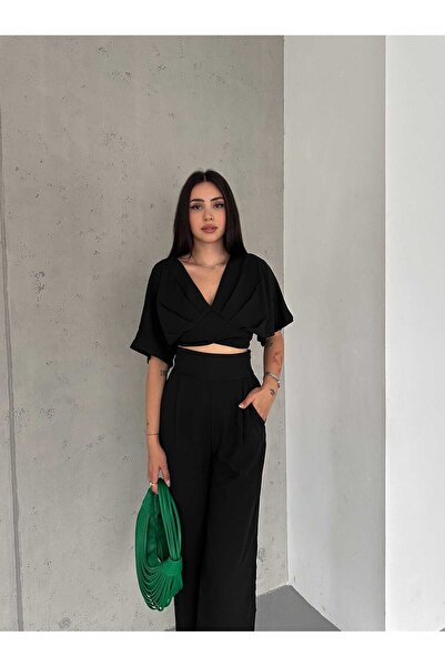 ARV MODA FASHİON THAT İNSPİRES بدلة كروب من الكتان، بلوزة كتان مزدوجة، بنطلون...