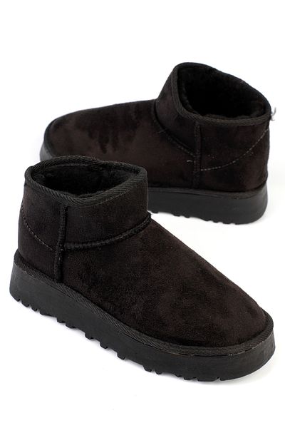 Capone Outfitters Жіночі туфлі з круглим носком вище щиколотки з пір'ям всередині