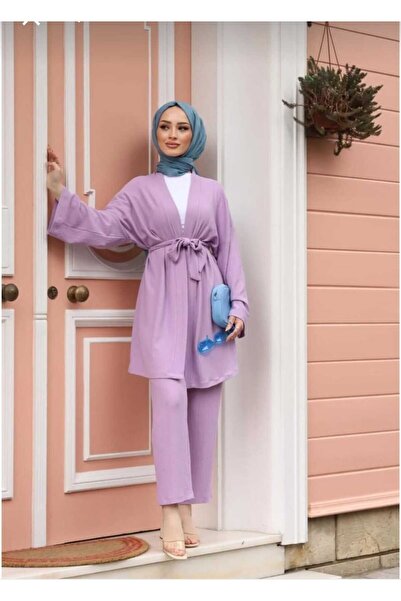 Markleydi Kuşaklı Kimona Takım