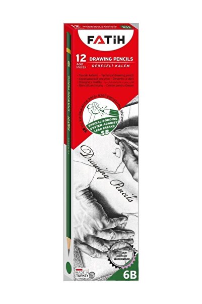 Fatih قلم رصاص درجة 6ب 12 قطعة