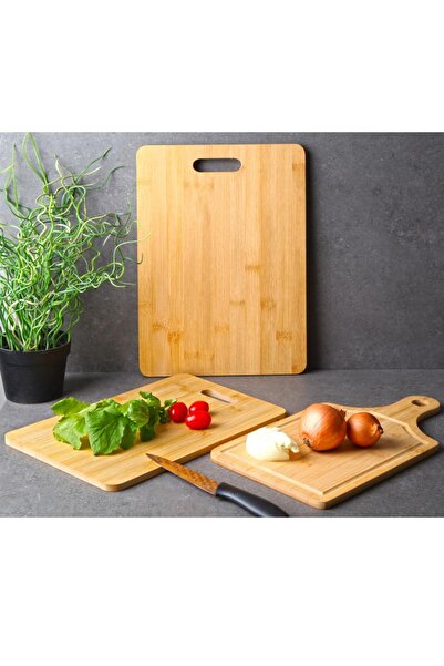 ALBETTO 3 lü Bambu Kesim Panosu, Kesme Tahtası
