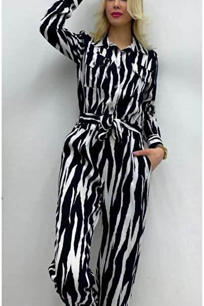 Mintaş Jumpsuit with Viscose Print
