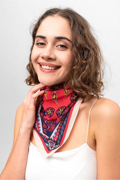 nehir eşarp Carpet Pattern 100% Cotton Scarf