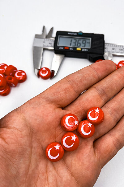 Ebruli Boncuk Χάντρες αξεσουάρ κοσμημάτων με φιγούρα Ατατούρκ με τρύπα 14 χιλ...