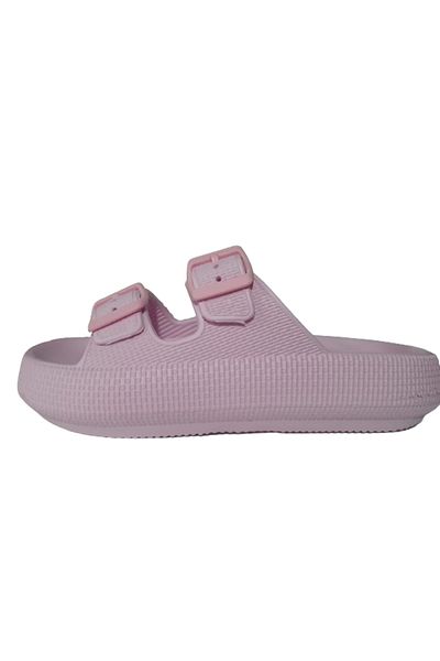 GEZER Γυναικείες παντόφλες Powder Pink - Διπλή πόρπη, Πισίνα και Παραλία Casual Design GZERR657-797