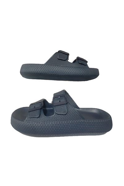 GEZER Papuci de damă cu cataramă dublă bleumarin - piscină și plajă GZERR657-797