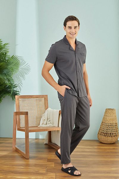 Svm 9492 MEN'S BUTTONED PAJAMAS SET