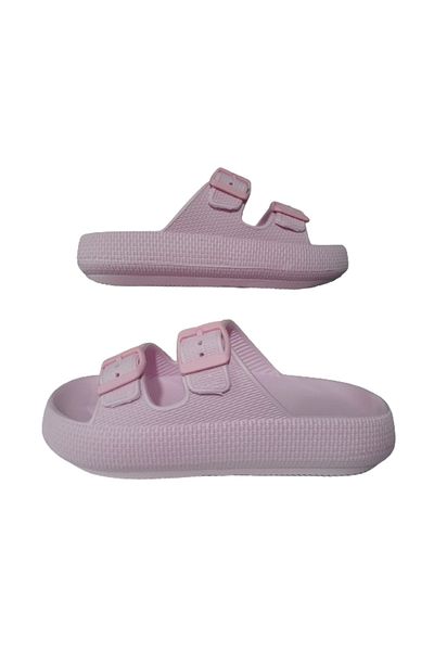 GEZER Γυναικείες παντόφλες Powder Pink - Διπλή πόρπη, Πισίνα και Παραλία Casual Design GZERR657-797