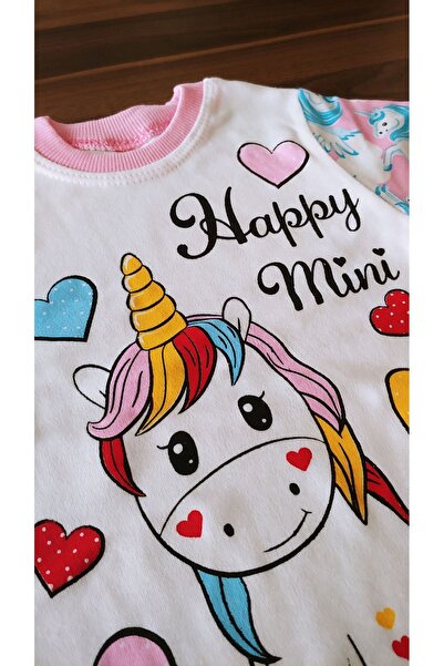 Süpermini Unicorn At Baskılı Pijama Takımı