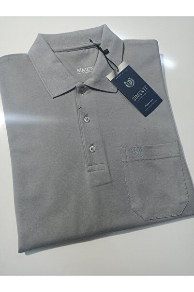 SİMENTİ 100% Cotton Pique Collar and Pocket T-Shirt