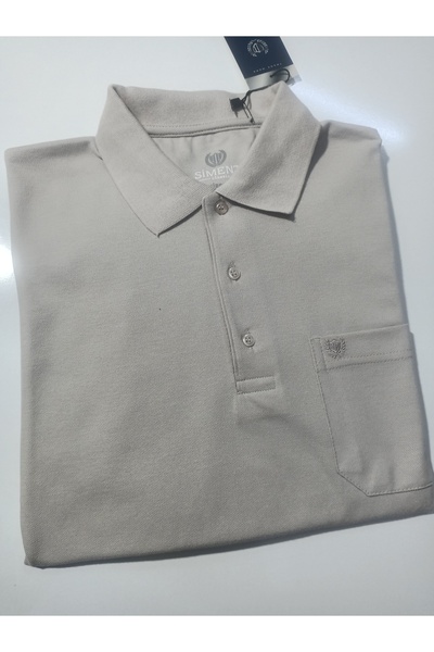 SİMENTİ 100% Cotton Pique Collar and Pocket T-Shirt