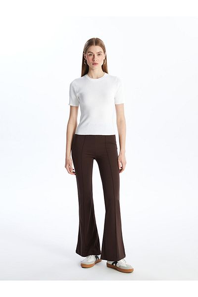 LC Waikiki Women's Spanish Leg Elastic Waist Leggings Trousers