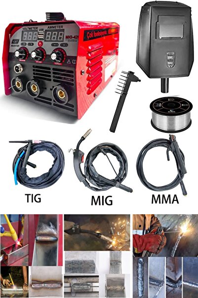 STAXX POWER Yeni Nesil 3'ü 1 Arada MIG +  İnverter +TIG 3 Fonksiyonlu Gazsız Gazaltı Dijital Ekran  + Top Tel