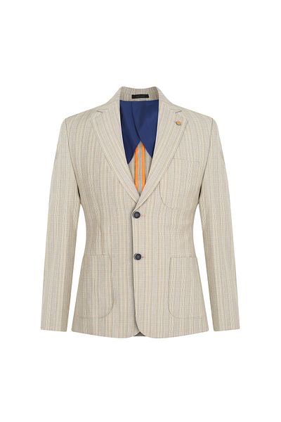 ACTUAL Slim Fit Blazer Single Jacket 7141-R-5 cream