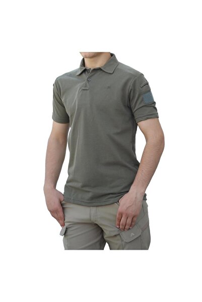 Silyon Askeri Giyim KHAKI AKN Polo Collar Short Sleeve Tactical T-Shirt