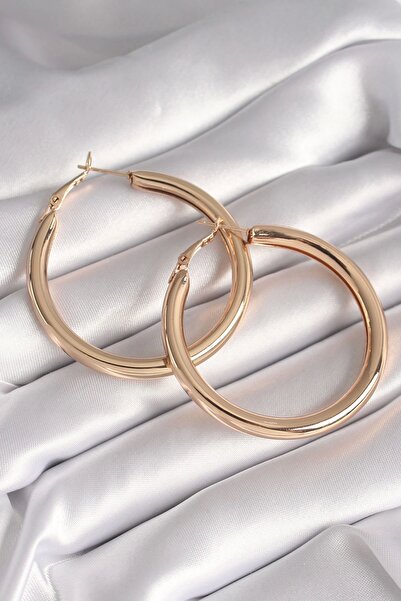 Clariss EBJ Brass Gold Color Hoop Model Women's Earrings
