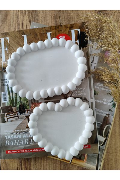 Minima Art Studio Heart and Oval Bubble Decorative Plate - Stylish and Comfortable