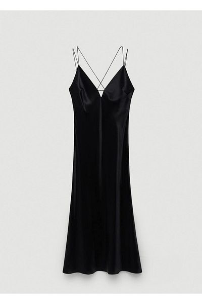 MANGO Woman Seidensatin-Kleid