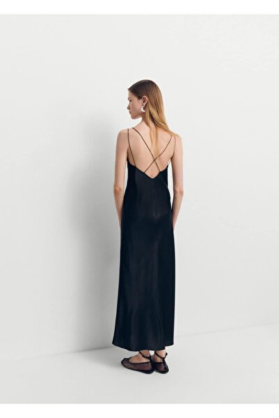 MANGO Woman İpek Saten Elbise