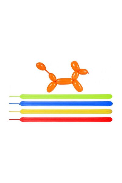 BalonEvi 15 Macaron Sausage Balloons - Mixed Color