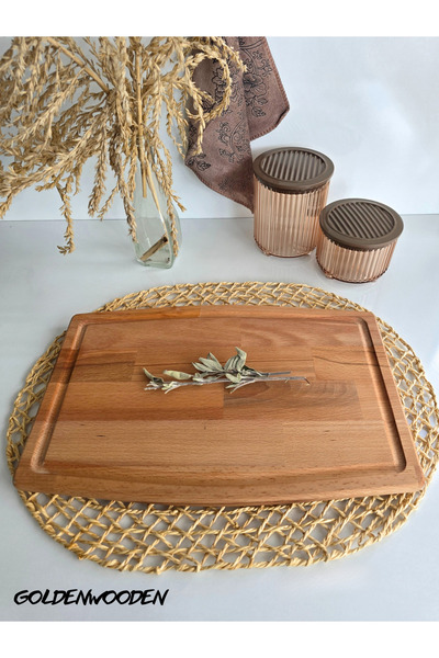 GOLDENWOODEN Φυσικό ξύλινο πιάτο παρουσίασης Εξωτερικό κυρτό ξύλινο πιάτο παρ...