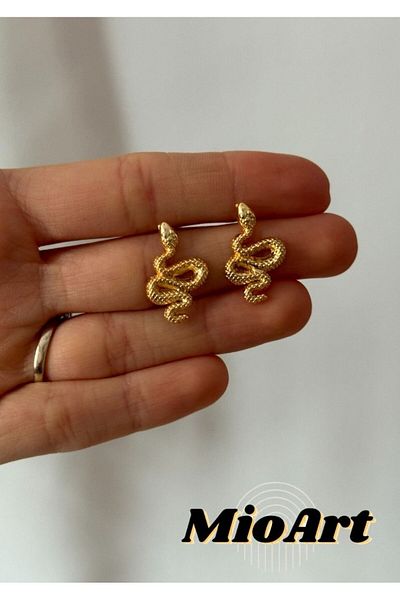 MioArt TREND METAL EARRING WITH SNAKE FIGURE