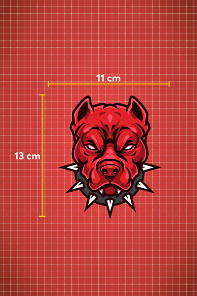 HMNL 13 x 11 cm Pitbull Sticker Motor Araba Kask Laptop Sticker