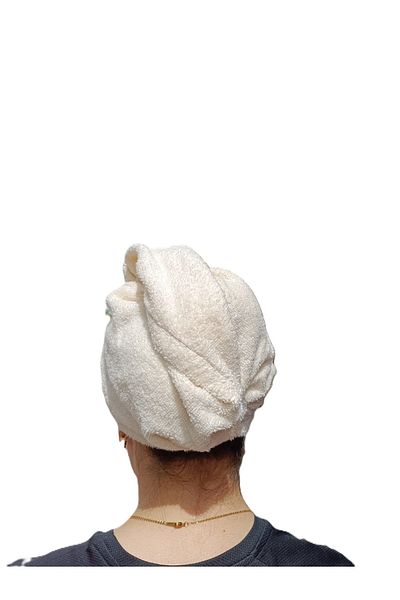 KULCU HOME CREAM HAIR TOWEL BONE
