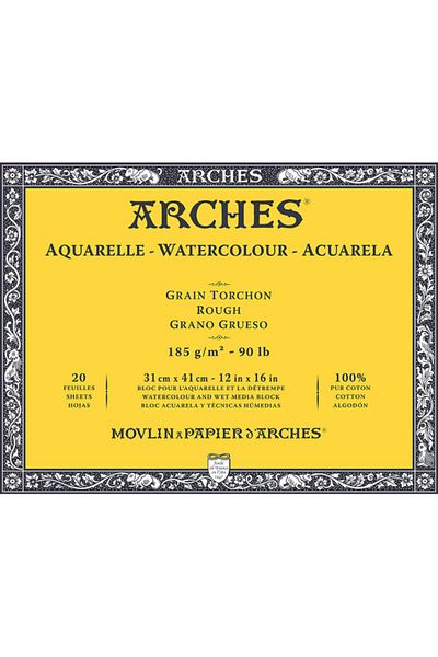 Arches دفتر ملاحظات بلوك بالألوان المائية 185 جم 20 ورقة 31x41