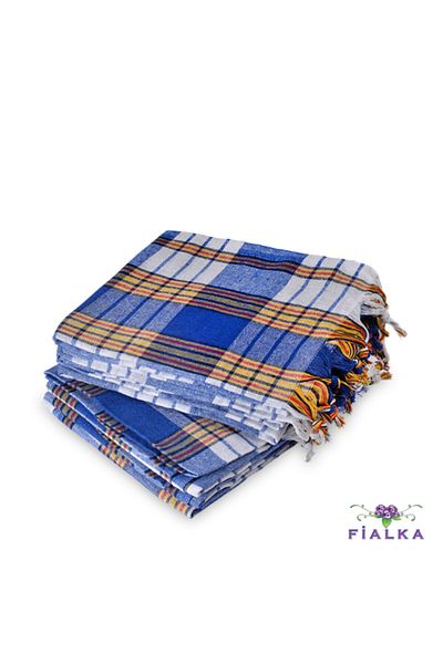 Fialka Set Pestemal pentru baie din bumbac 2 piese Albastru