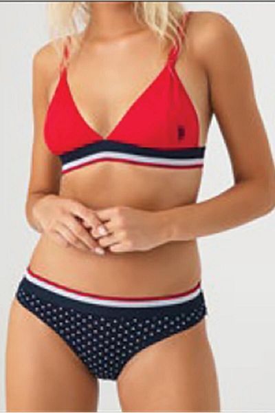 U.S. Polo Assn. Red Bustier and Slip Set - Us Polo Assn Women's-66253
