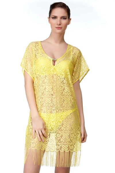 Argento Women's Patterned Tasseled Tunic 00-115-6145